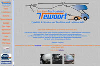 Vorschau der alten Tewoort-Webseite